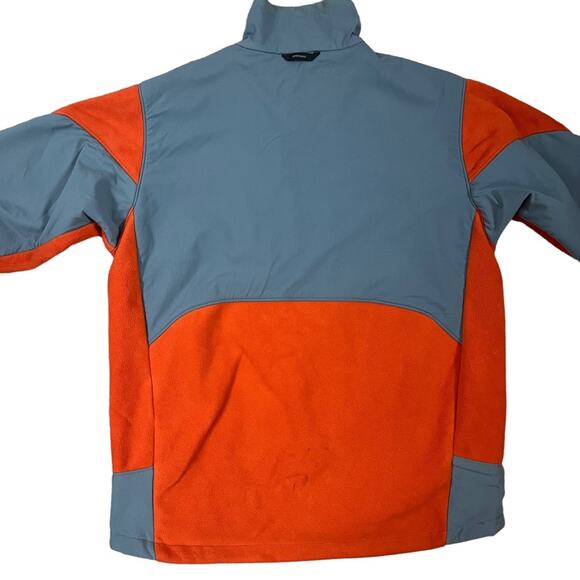 COLUMBIA Omni-Shield Fleece Jacket Mens Large Orange Grey Gorpcore Outdoors Fall - Picture 6 of 12